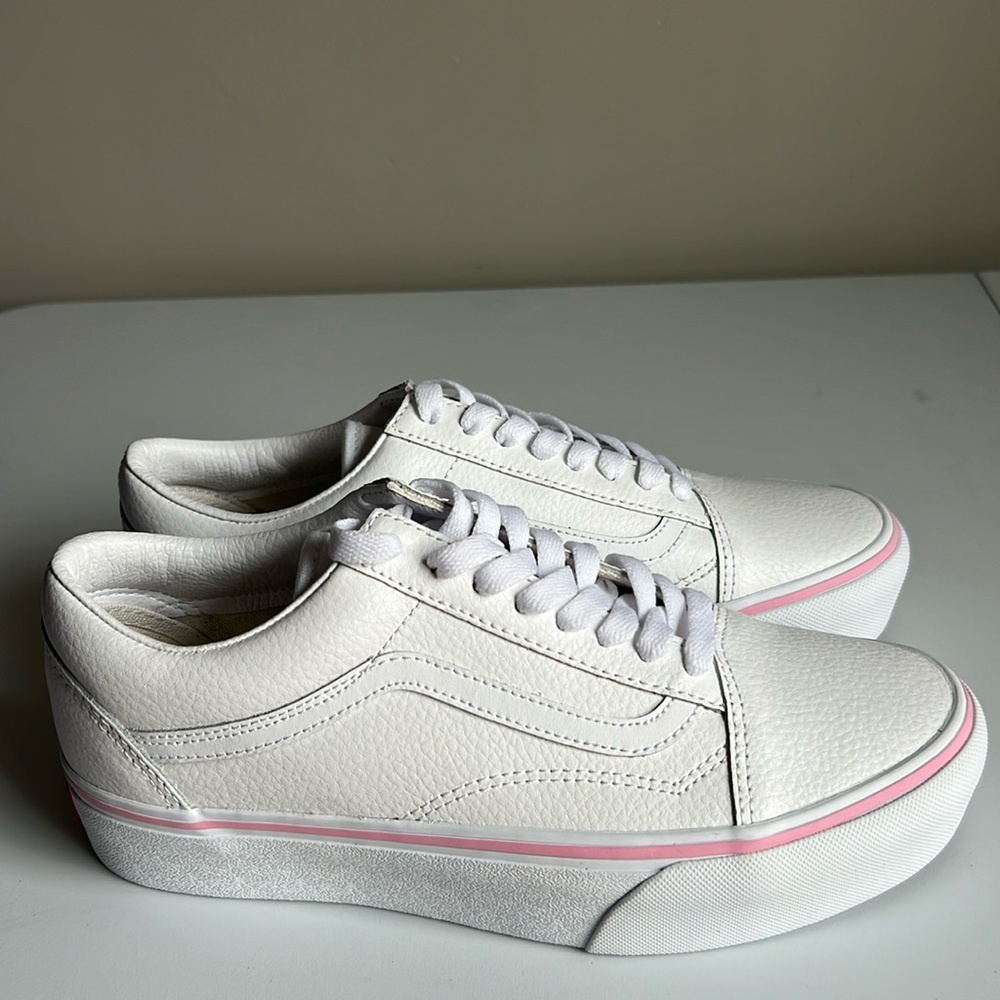 New Premium Vans Pink & White Customs Old Skool